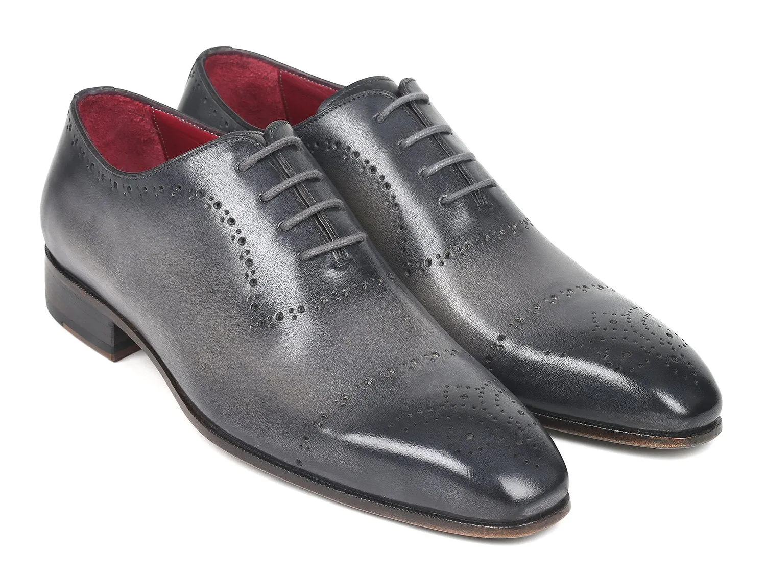 Paul Parkman Hand-Painted Classic Brogues in Grey