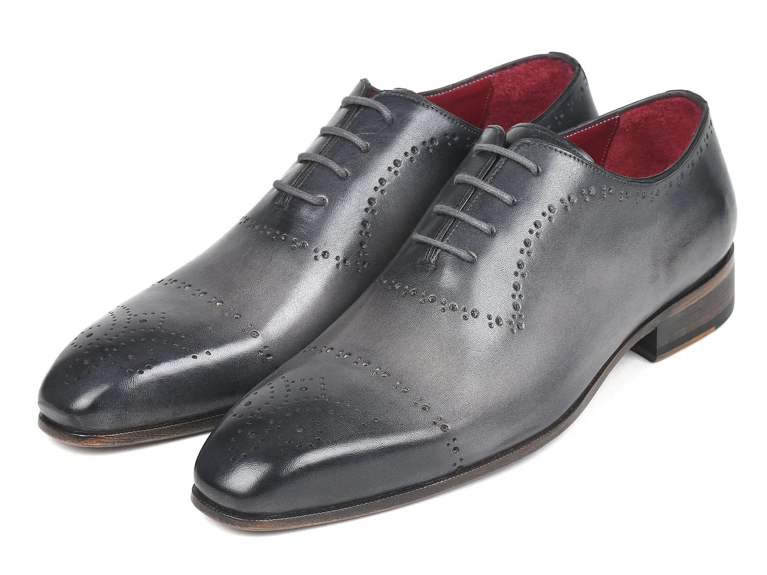 Paul Parkman Hand-Painted Classic Brogues in Grey