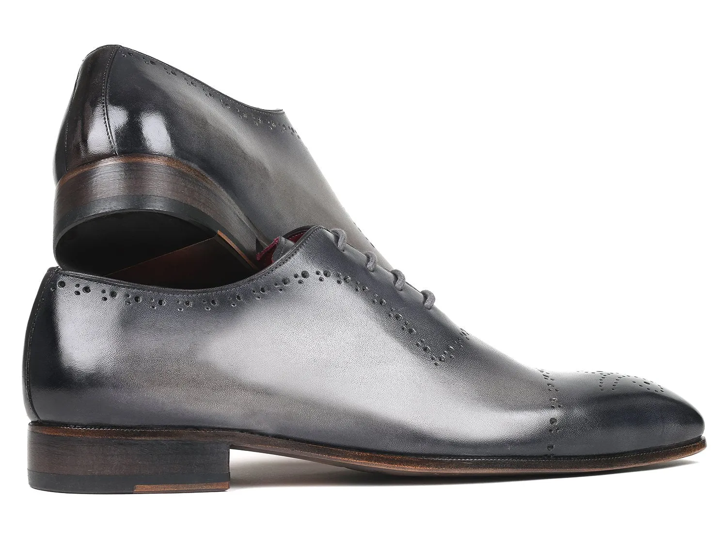 Paul Parkman Hand-Painted Classic Brogues in Grey