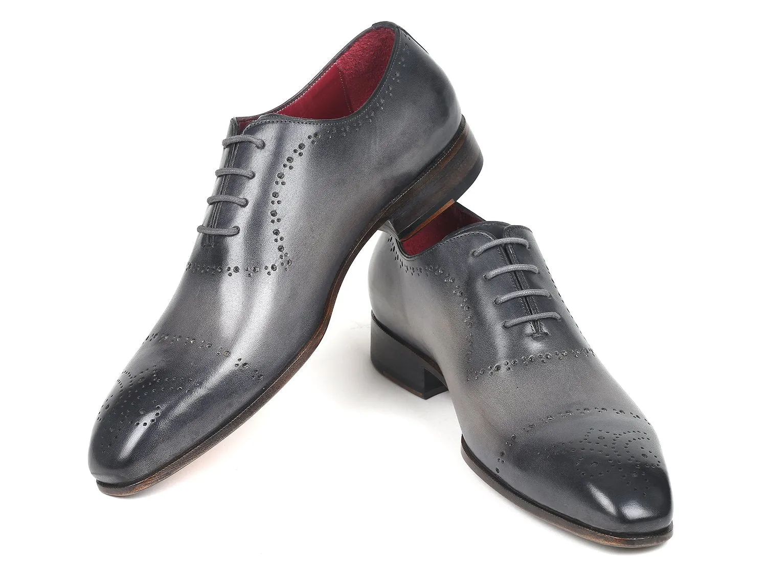 Paul Parkman Hand-Painted Classic Brogues in Grey