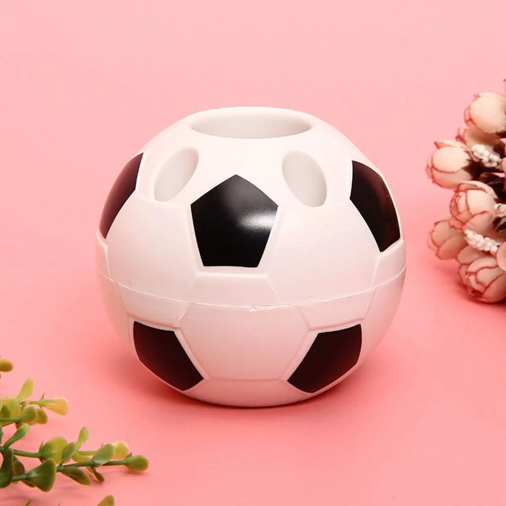 Pen Holder Creative Football Soccer Themed Plastic Durable Pencil Storage Organizer School Stationery