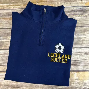 Personalized Soccer Quarter Zip Sweatshirt