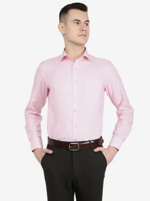 Pink Solid Slim Fit Formal Shirt | Greenfibre