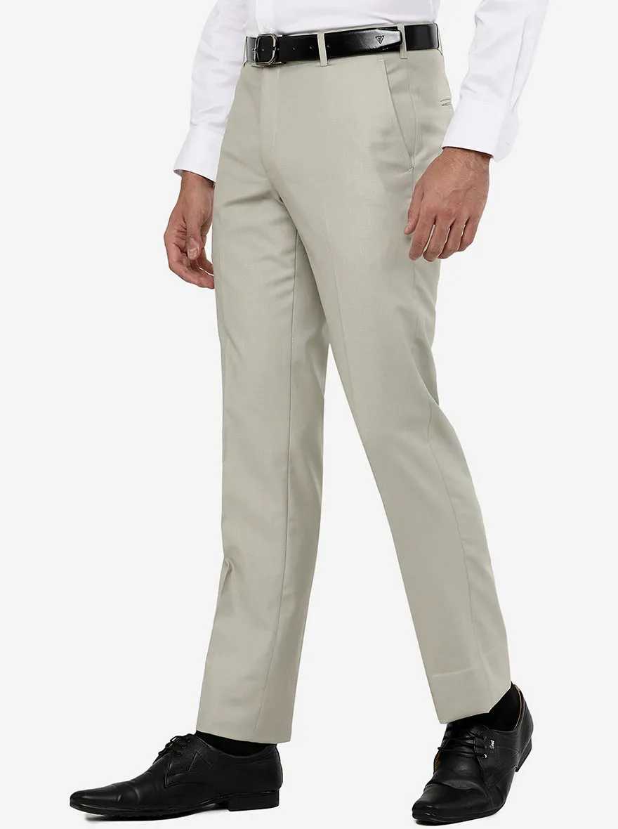 Pista Solid Slim Fit Formal Trouser | Metal