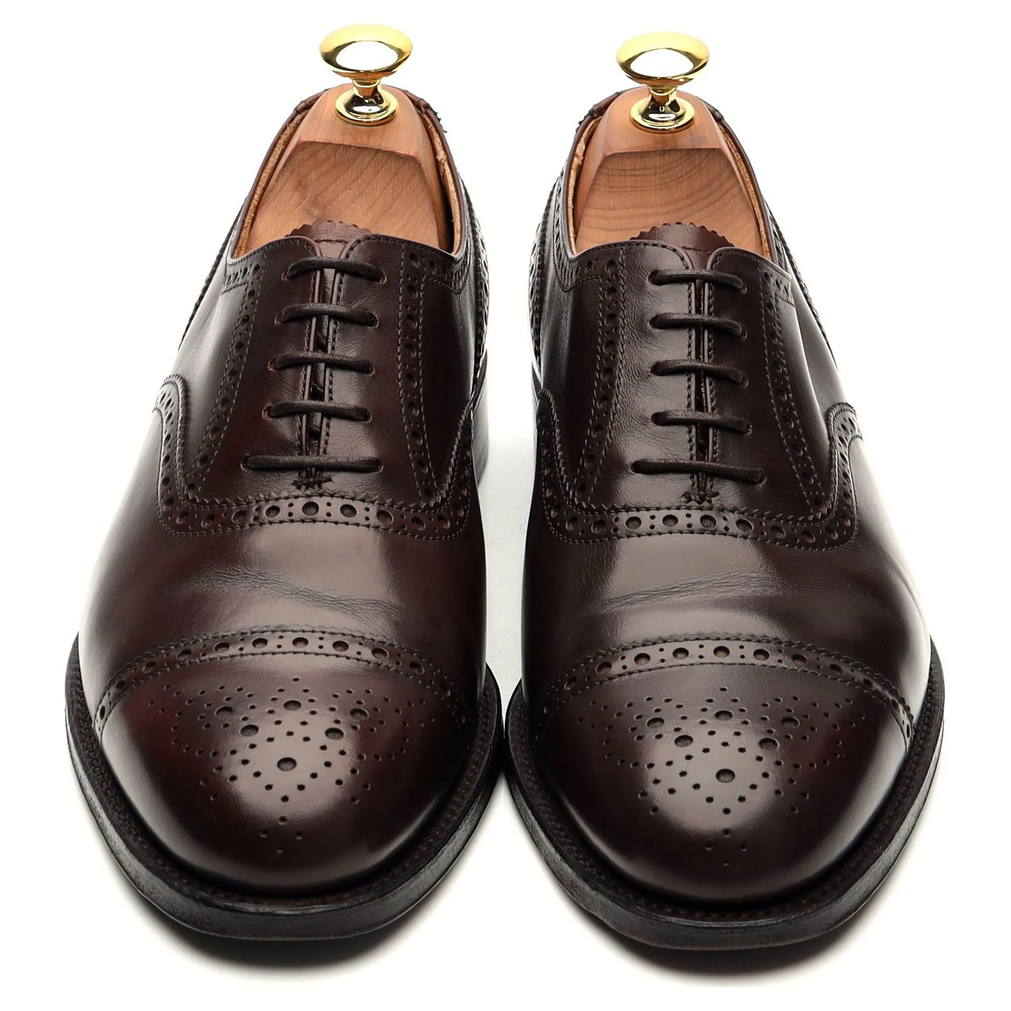 'Plymouth' Dark Brown Leather Oxford Brogues UK 6 F