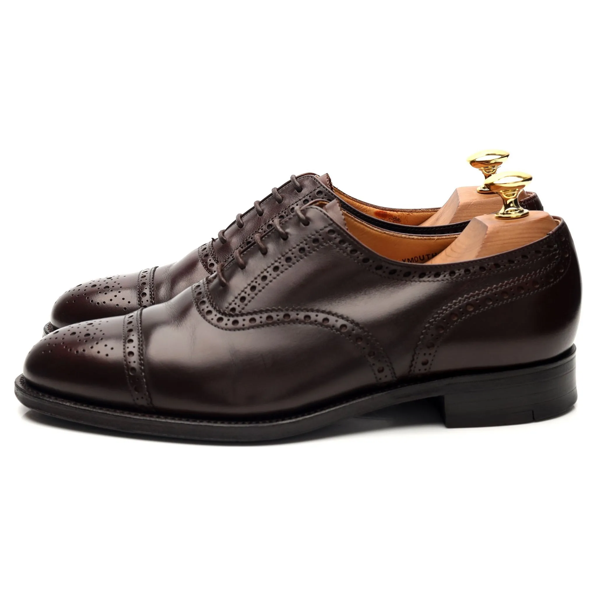 'Plymouth' Dark Brown Leather Oxford Brogues UK 6 F