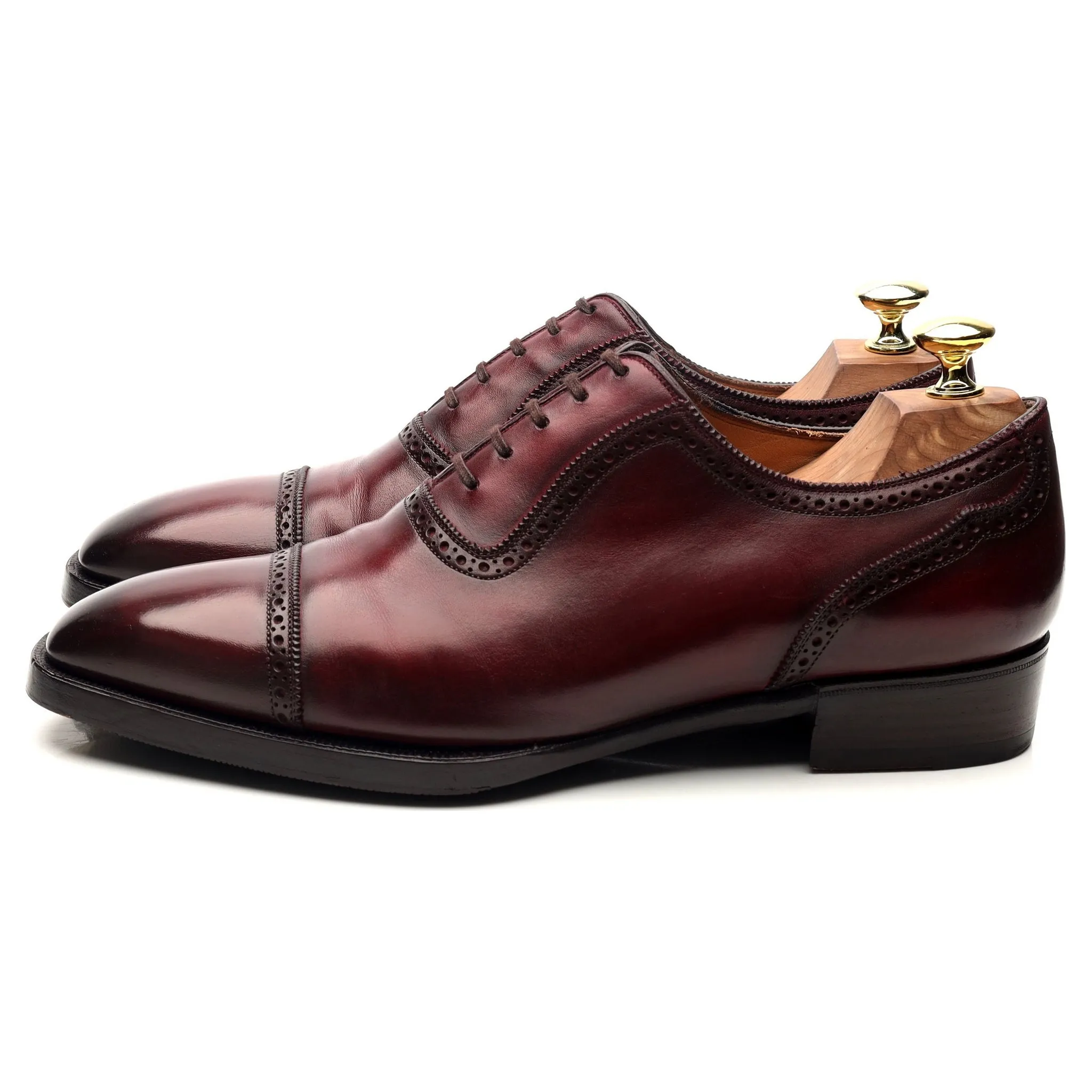 'Principes 3' Burgundy Leather Oxford Brogues UK 7.5 E