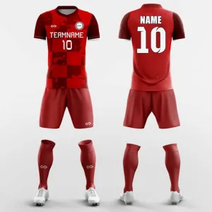 Red Album - Custom Soccer Jerseys Kit Sublimated Design