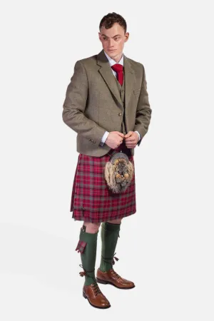 Red Nicolson Muted / Lovat Nicolson Tweed Kilt Hire Outfit