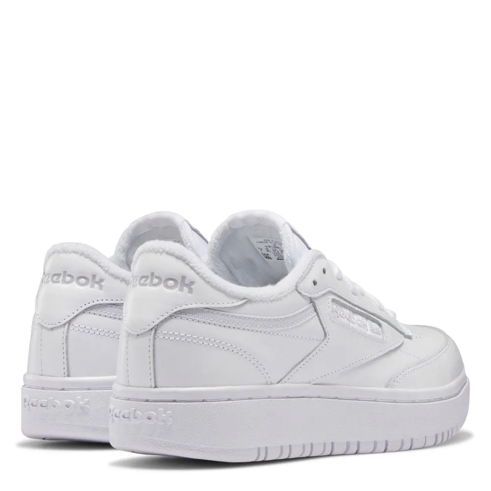 Reebok Women's Club C Double in Ftwr White/Ftwr White/Cold Grey 2