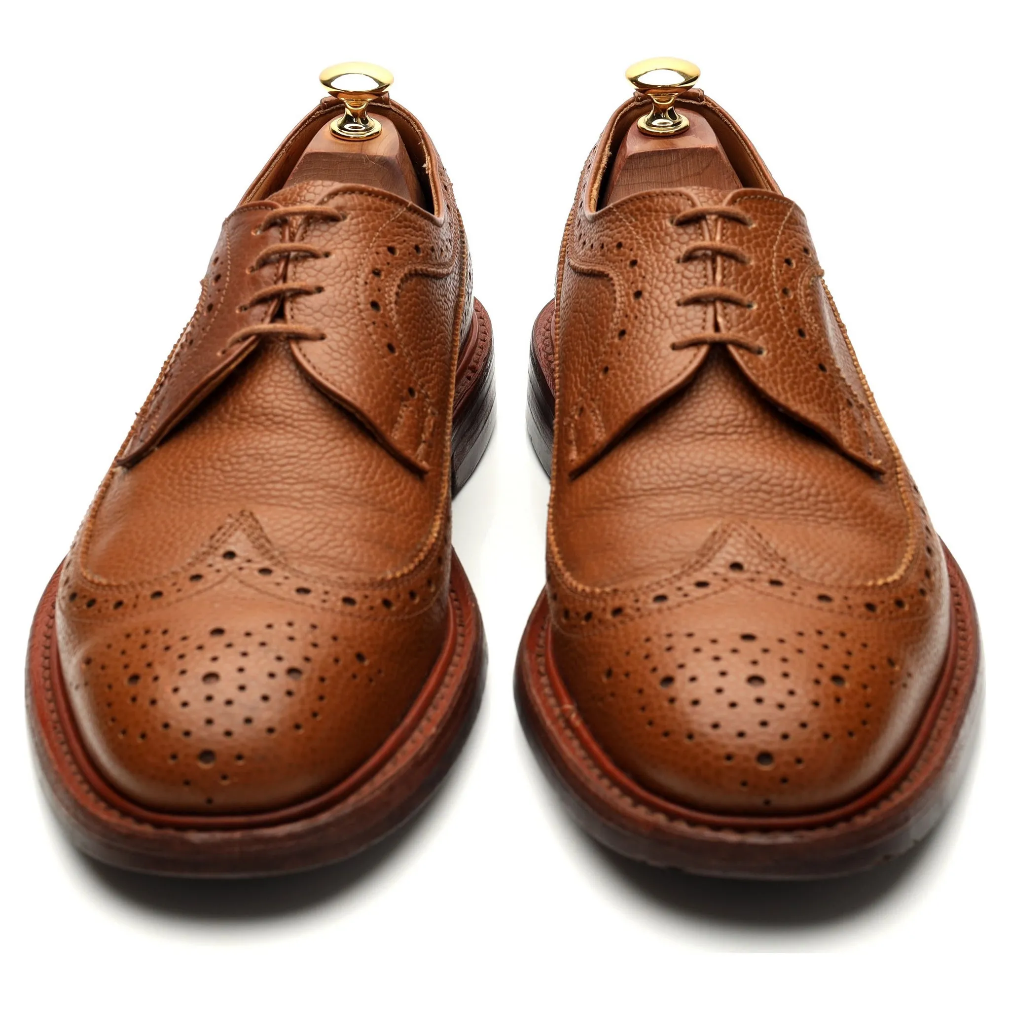 'Richard' Tan Brown Leather Derby Brogues UK 9.5