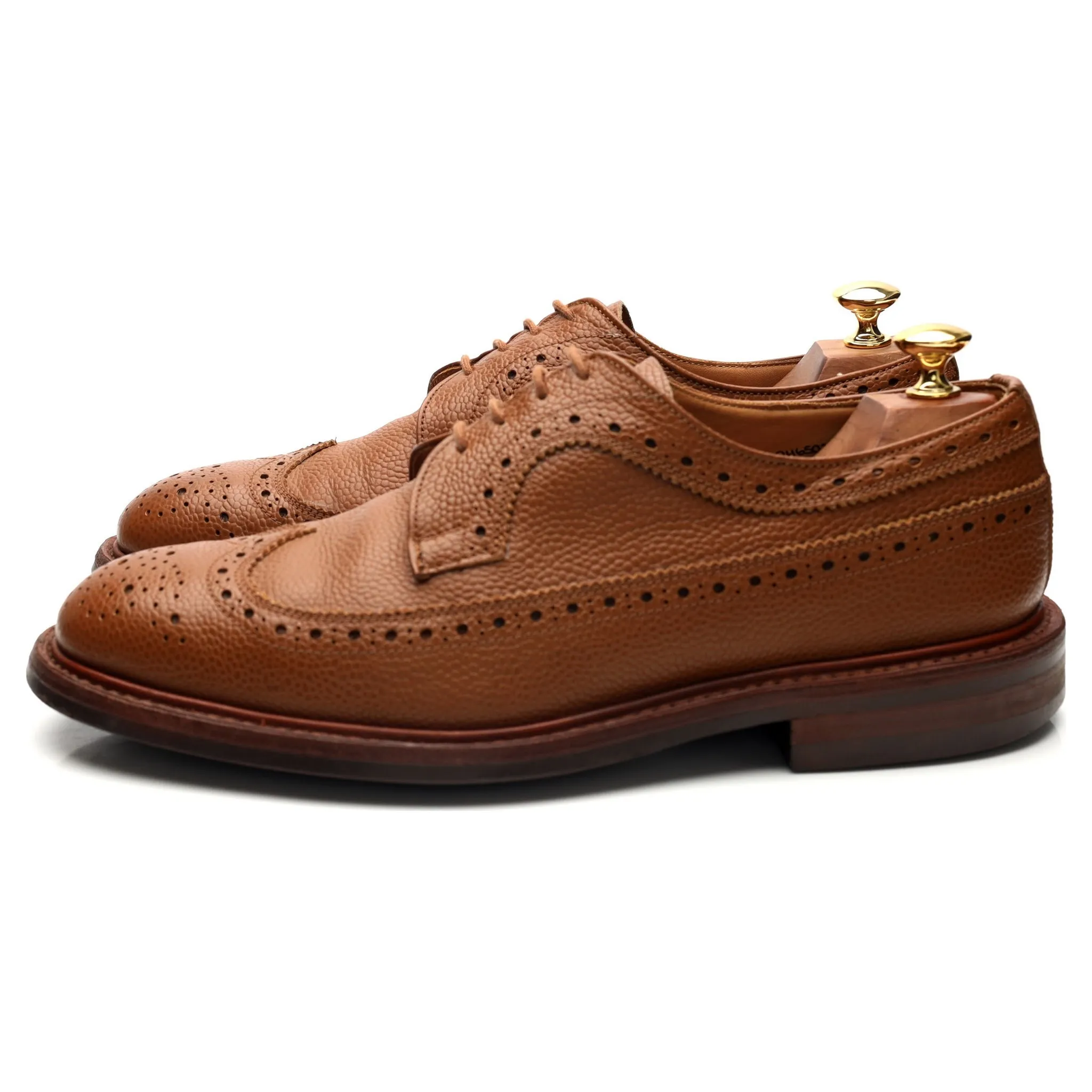 'Richard' Tan Brown Leather Derby Brogues UK 9.5