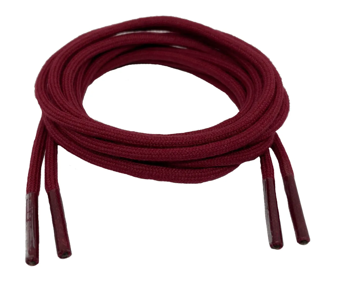 Round Cotton Burgundy Shoelaces - 3mm wide