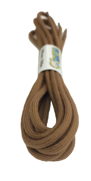 Round Cotton Light Brown Shoelaces - 3mm wide