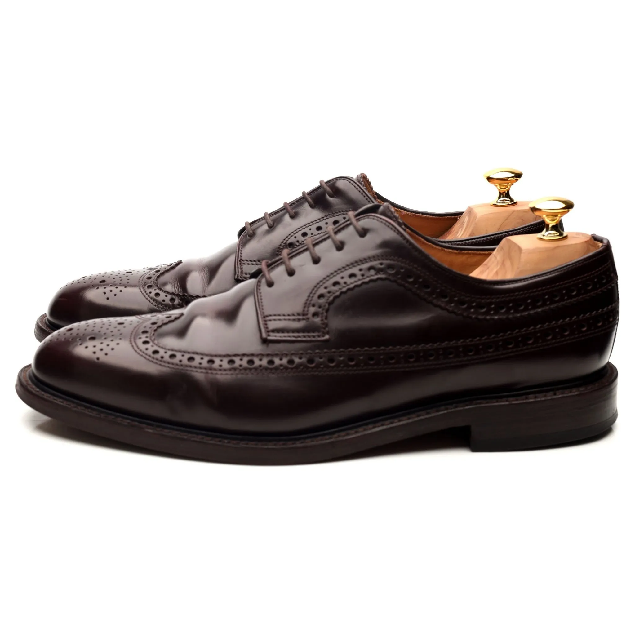 'Royal Brogues' Burgundy Leather Derby Brogues UK 11