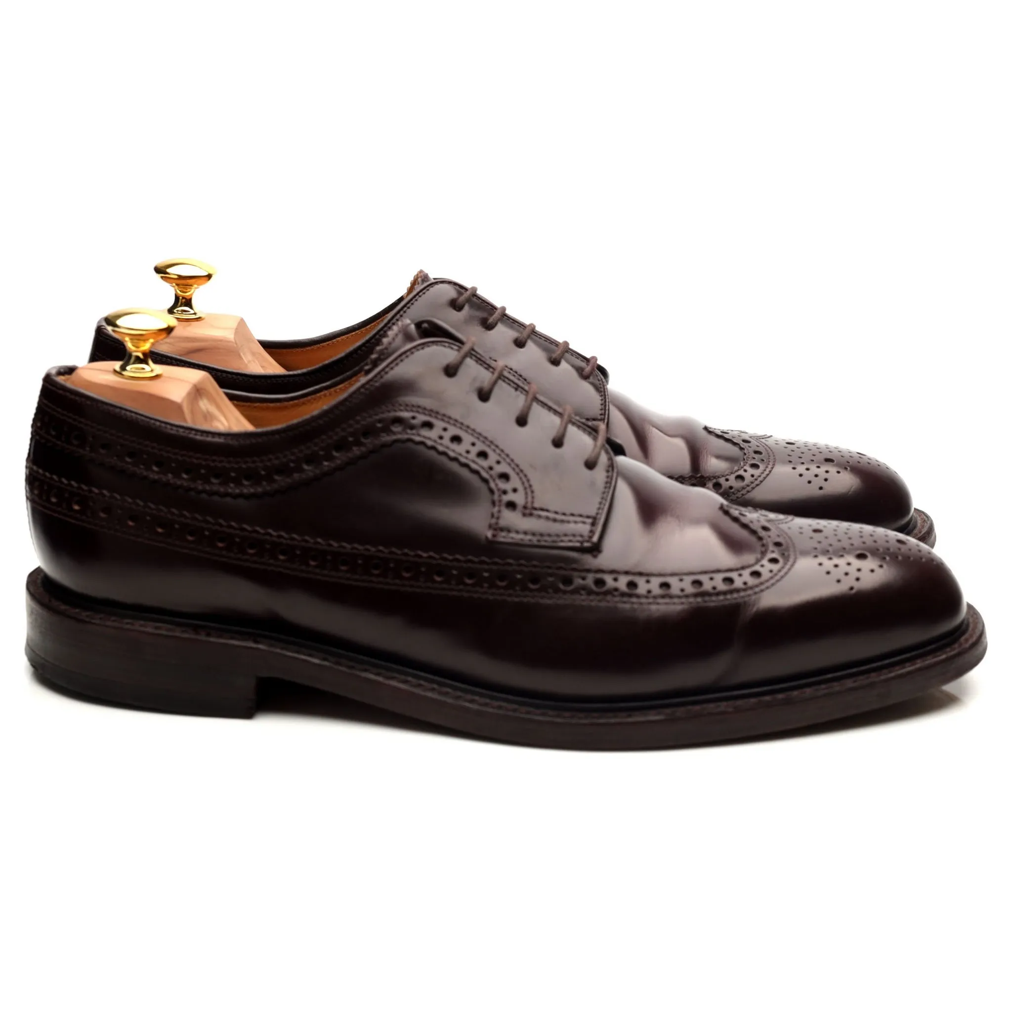 'Royal Brogues' Burgundy Leather Derby Brogues UK 11