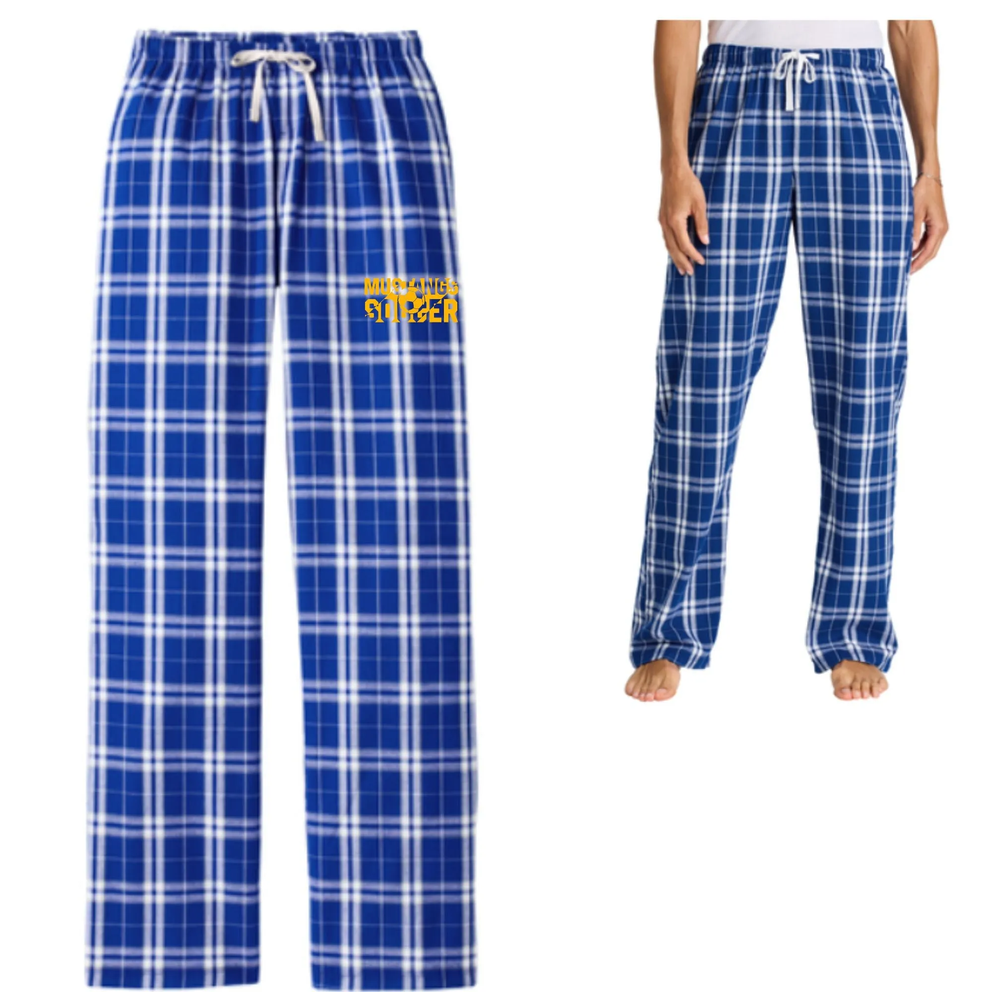 Sahuarita Mustangs Soccer Flannel Plaid Lounge Pants