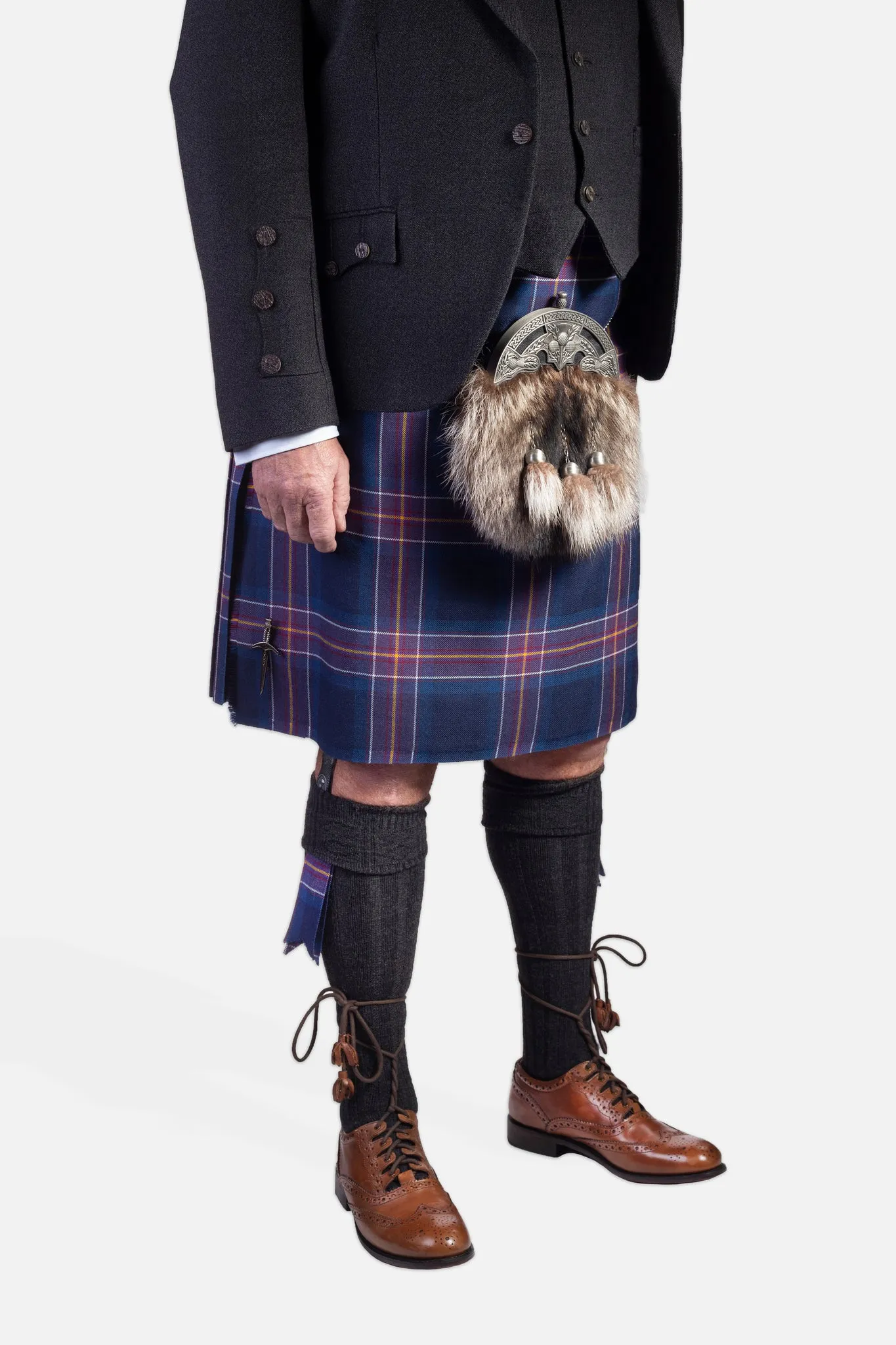 Scotland National Team / Charcoal Holyrood Kilt Hire Outfit