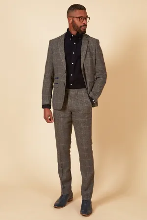 SCOTT - Grey Tweed Check Two Piece Suit