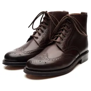 'Sharp' Dark Brown Leather Brogues Boots UK 7.5 G