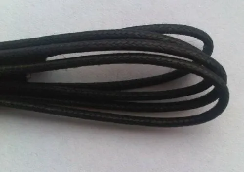 Shoe Lace Black 60cm Fine Round Thin 24 Inch For Dress Shoes Shoelaces New