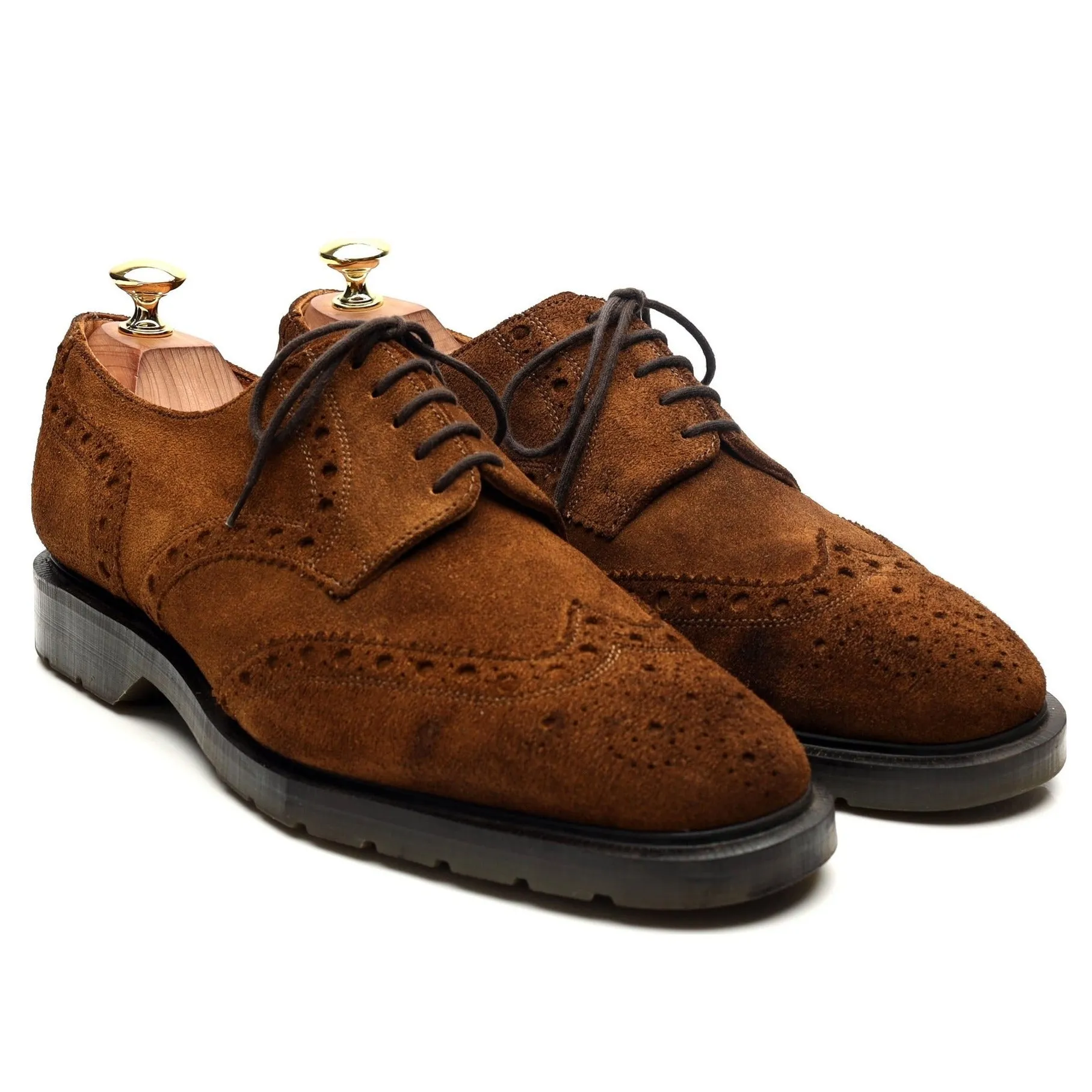 Snuff Brown Suede Derby Brogues UK 8