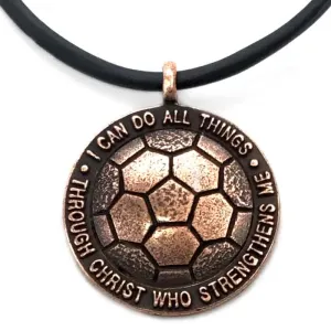 Soccer Necklace in Copper Made in the USA