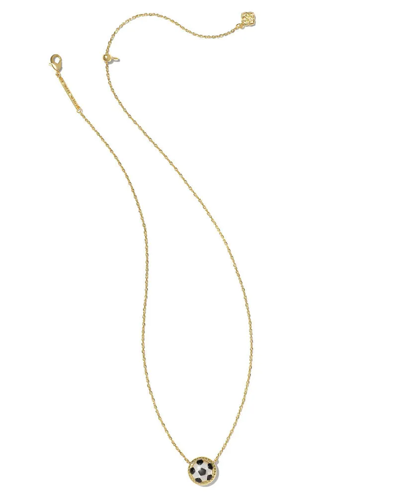 Soccer Short Pendant Necklace in Gold by Kendra Scott