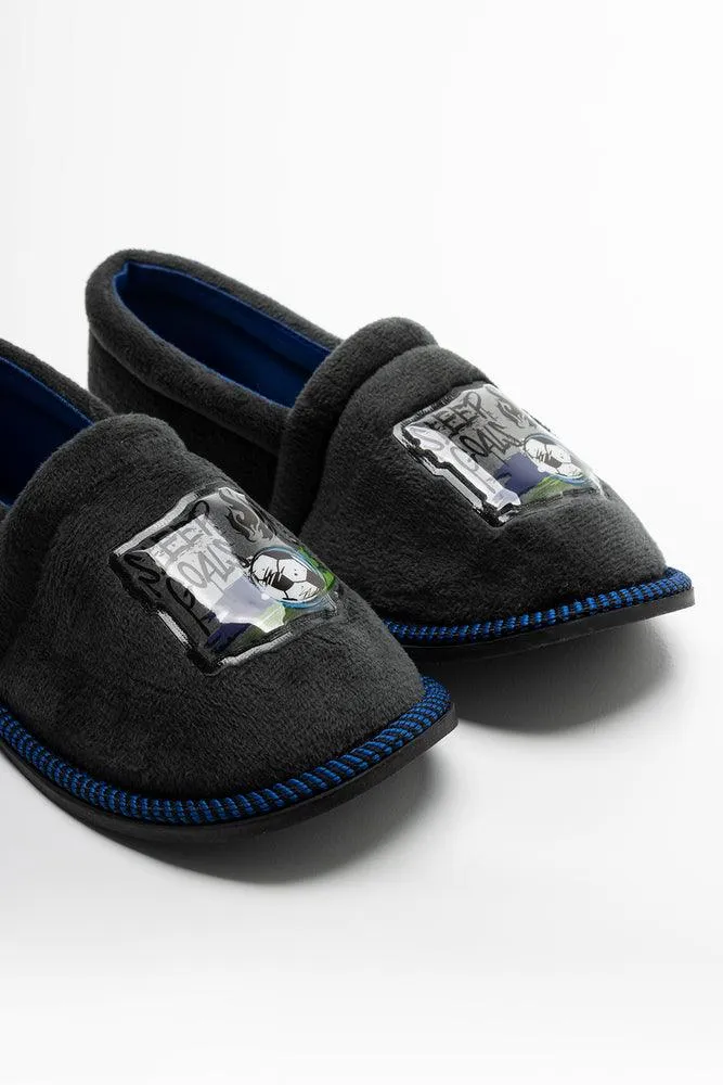 Soccer Slipper Charcoal