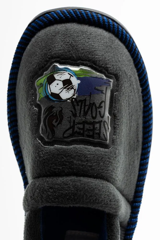 Soccer Slipper Charcoal