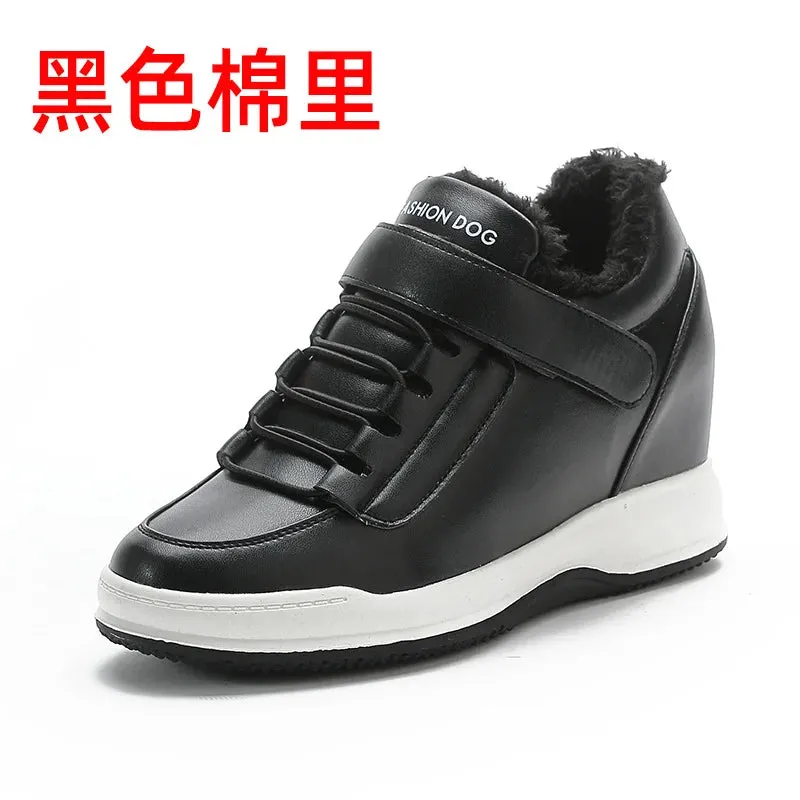 Sohiwoo New Spring Autumn High Top Wedge Platform Sneakers Casual Hidden Heels Ladies Sneaker Women's Shoes Tennis Female