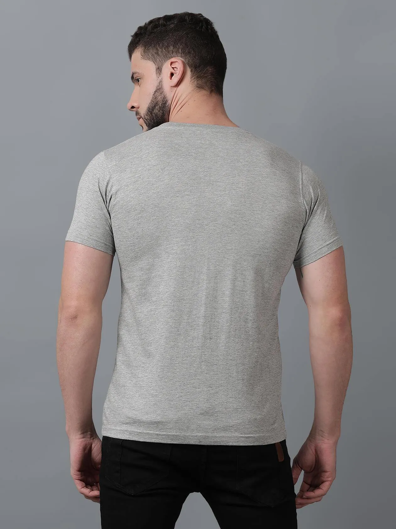 Solid Grey T-Shirt for Men (MAQUIRE 1012)