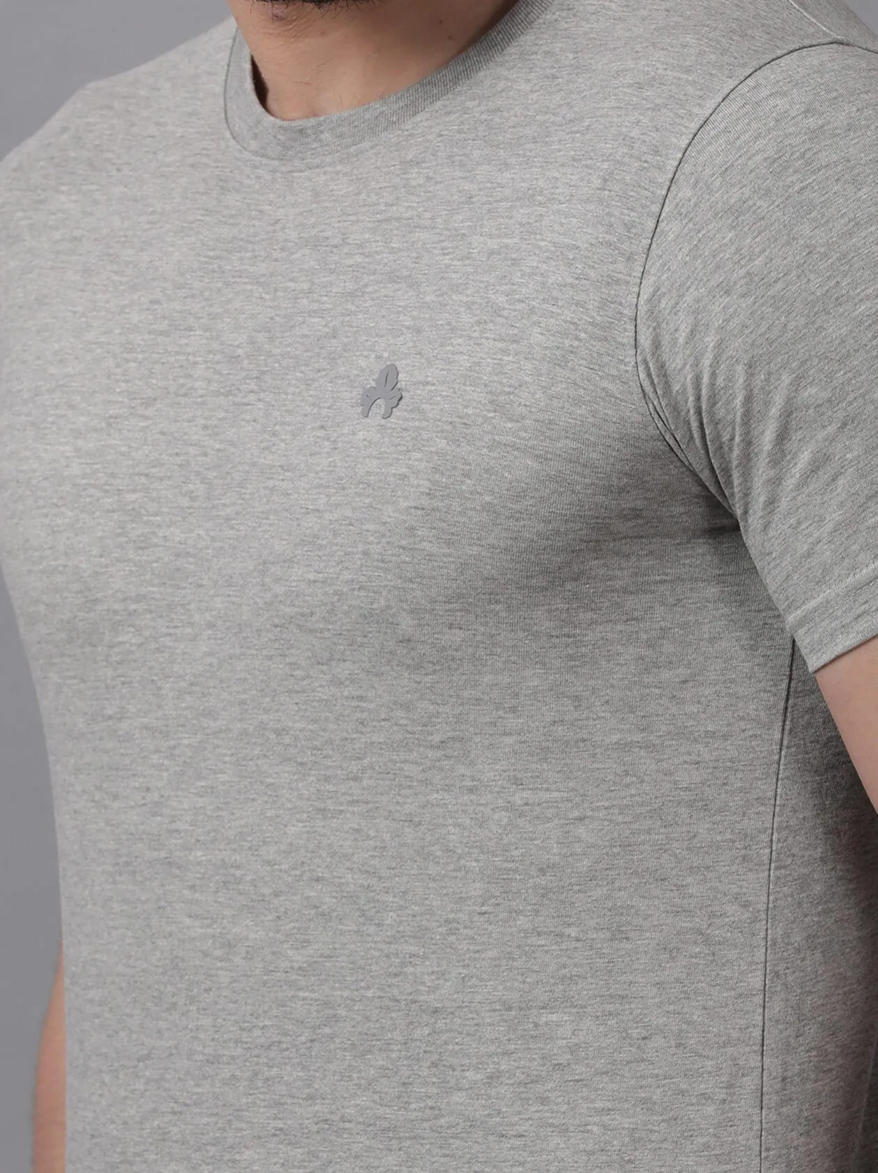 Solid Grey T-Shirt for Men (MAQUIRE 1012)