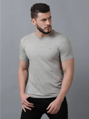 Solid Grey T-Shirt for Men (MAQUIRE 1012)