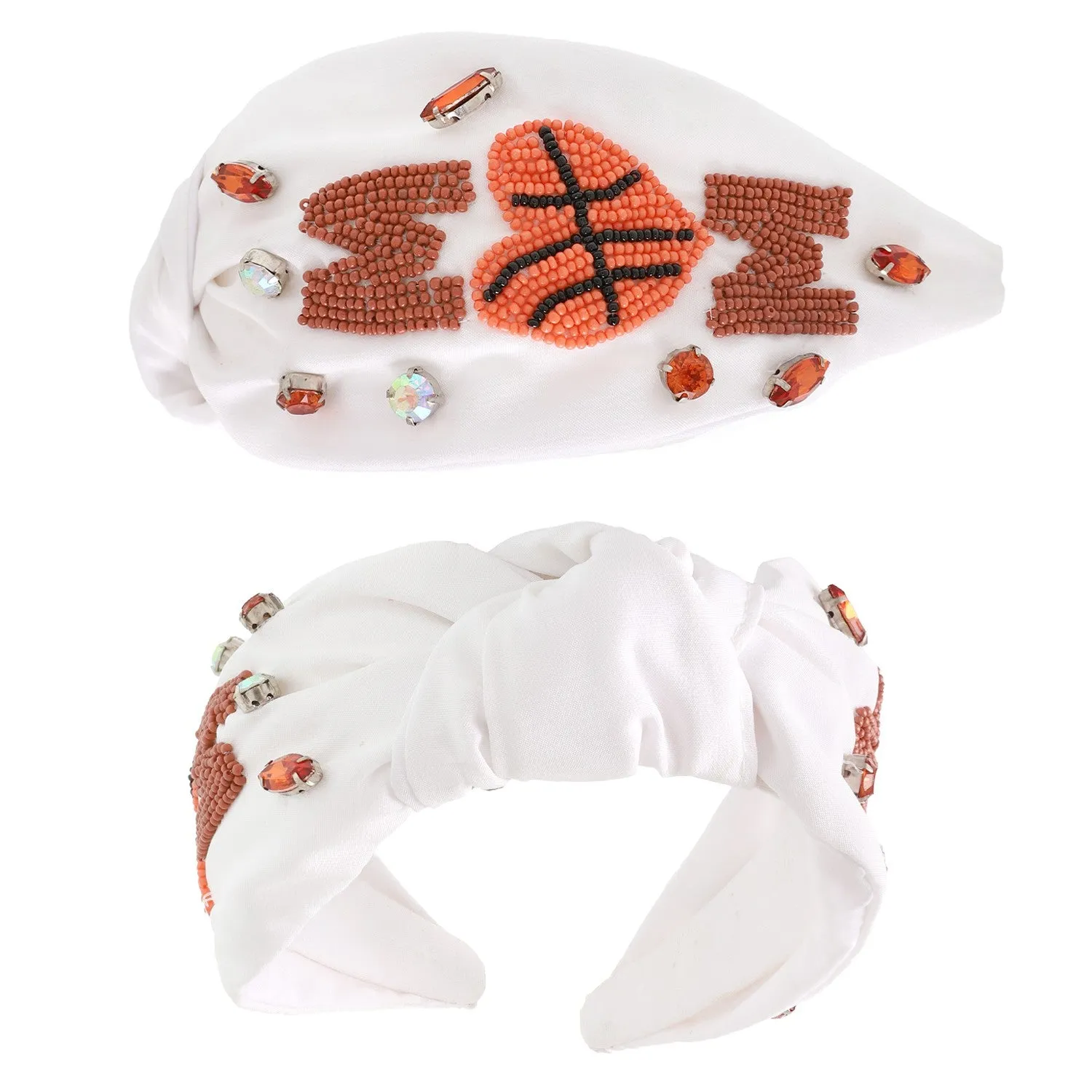 Sports Mom Beaded Knot Headband