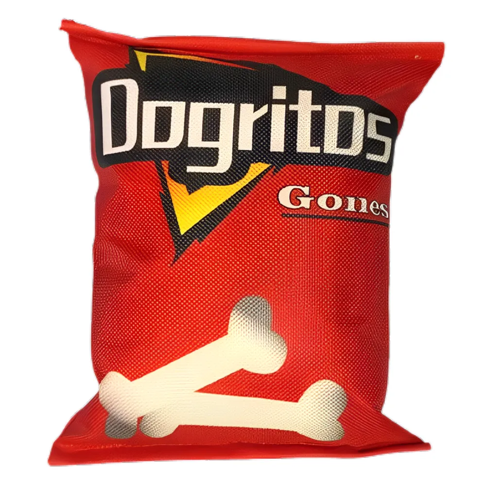 Talking Dog Club Dogritos 1 Zero Calories Chips Plush Toy for Dogs (Red)