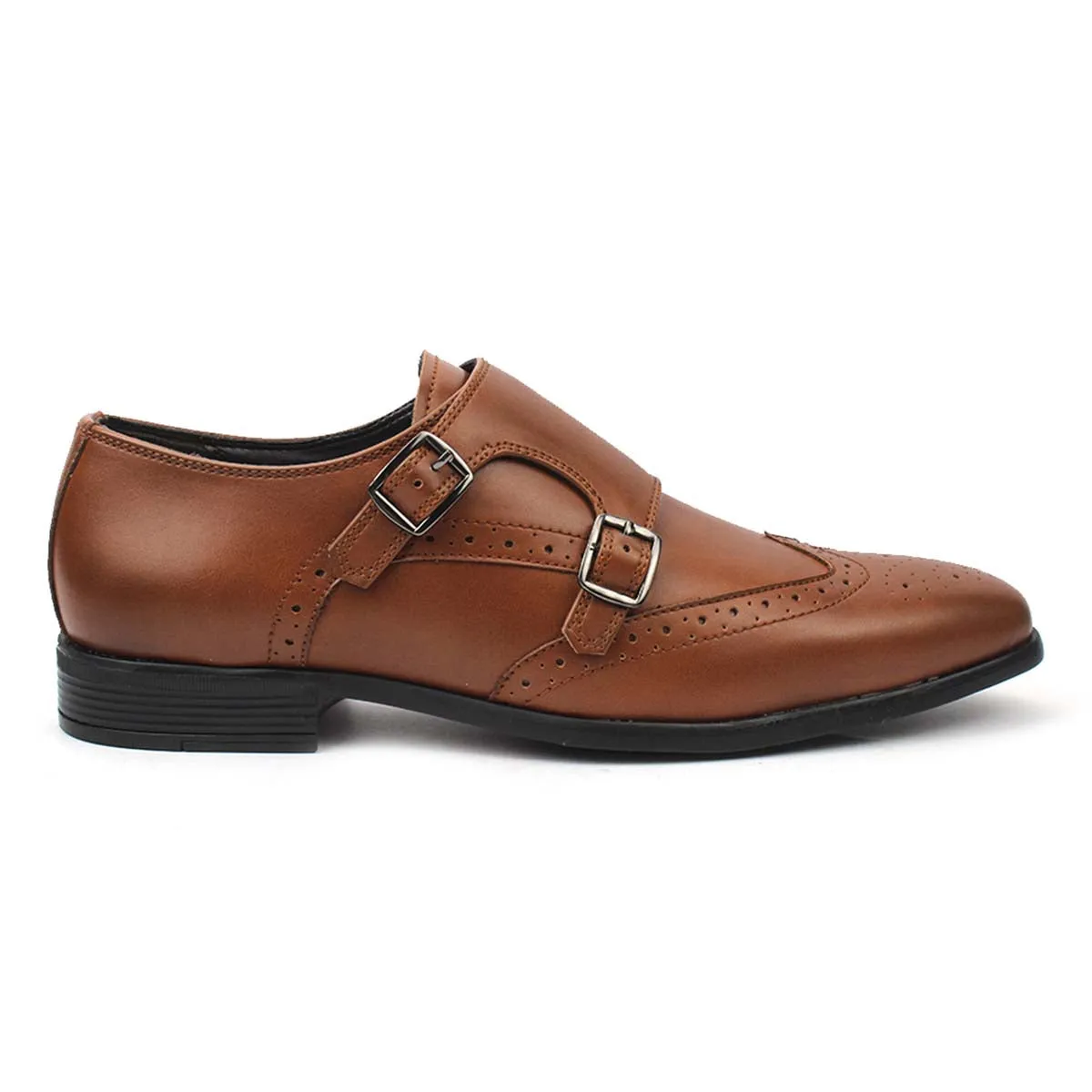 Tan Double Monk Brogues