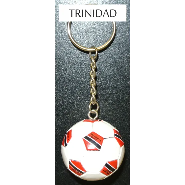 Trinidad Soccer Ball Metal Key Chain