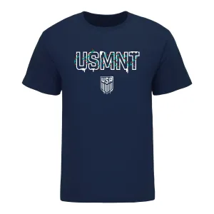 Unisex USMNT Holiday Snowy Lights Navy Tee