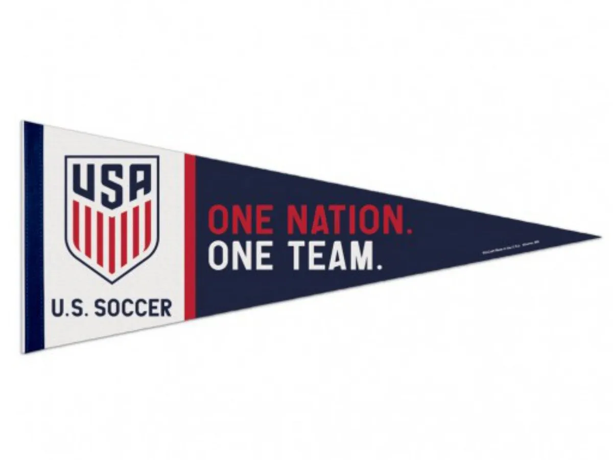 USA United States National Soccer Team WinCraft Navy Red Premium Felt Pennant