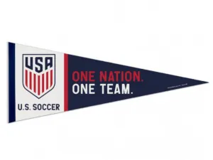 USA United States National Soccer Team WinCraft Navy Red Premium Felt Pennant