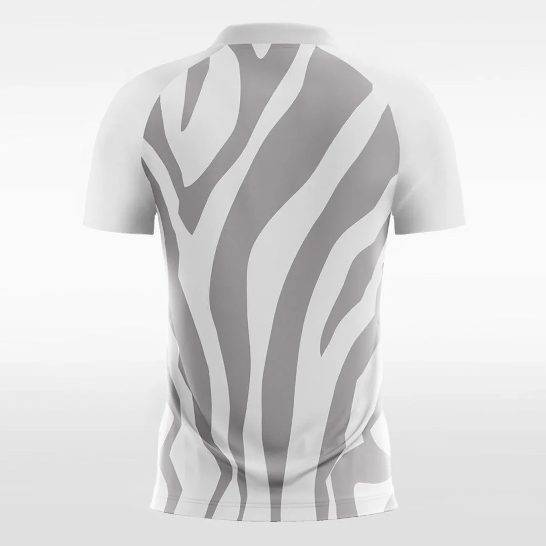 White and Grey Zebra - Custom Kids Soccer Jerseys Design Cool