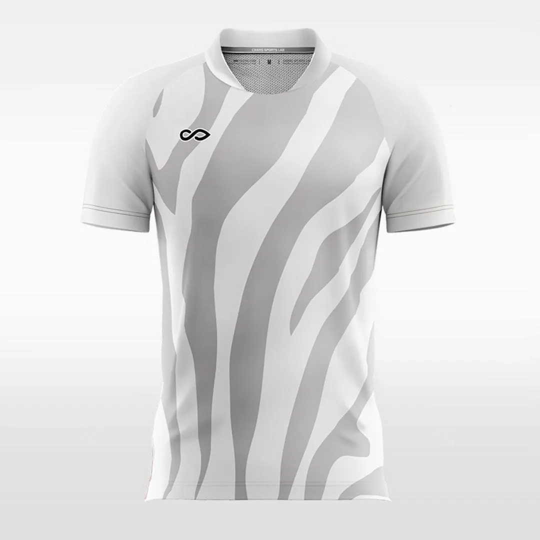 White and Grey Zebra - Custom Kids Soccer Jerseys Design Cool