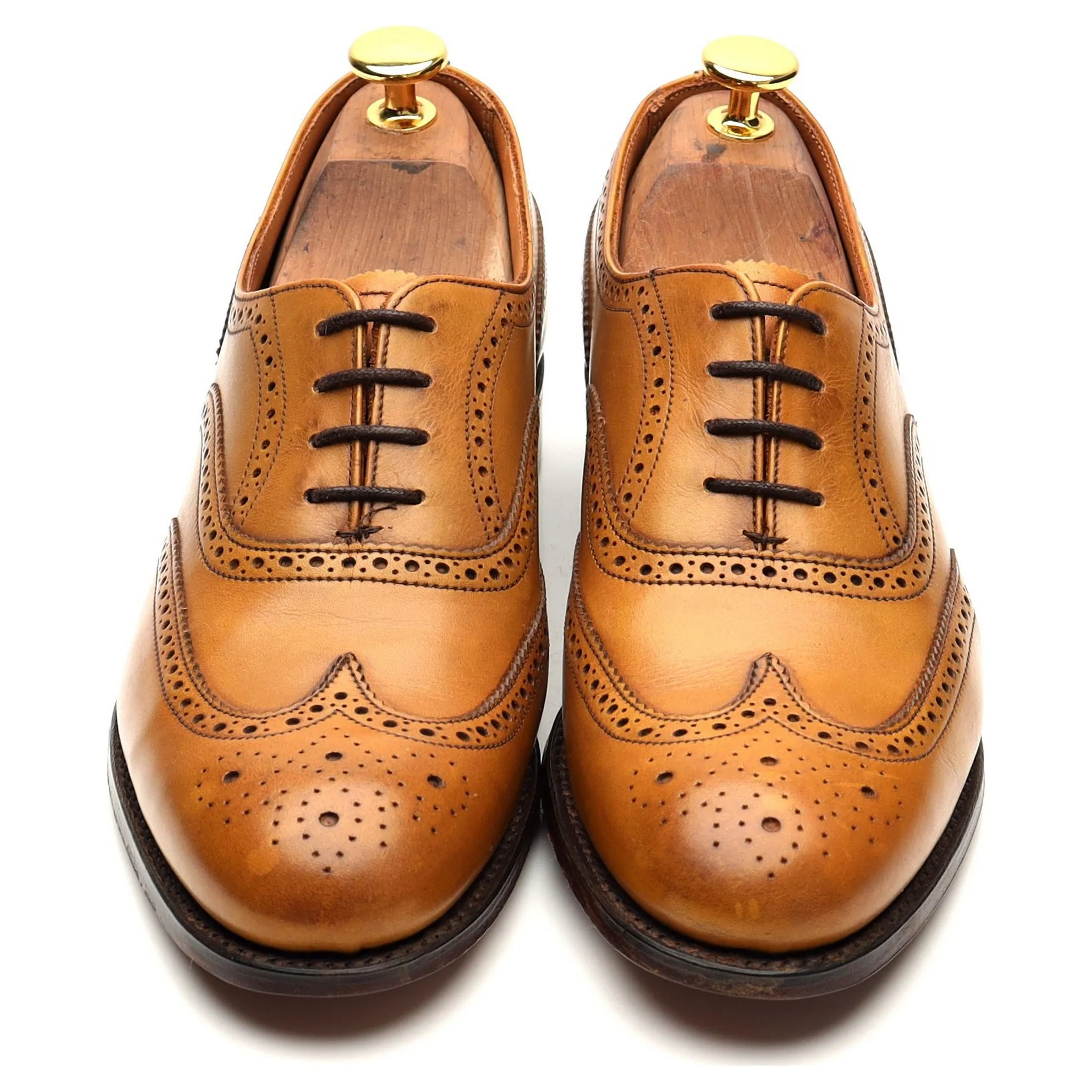 Women's 'Maisie' Tan Brown Leather Oxford Brogue UK 5 F