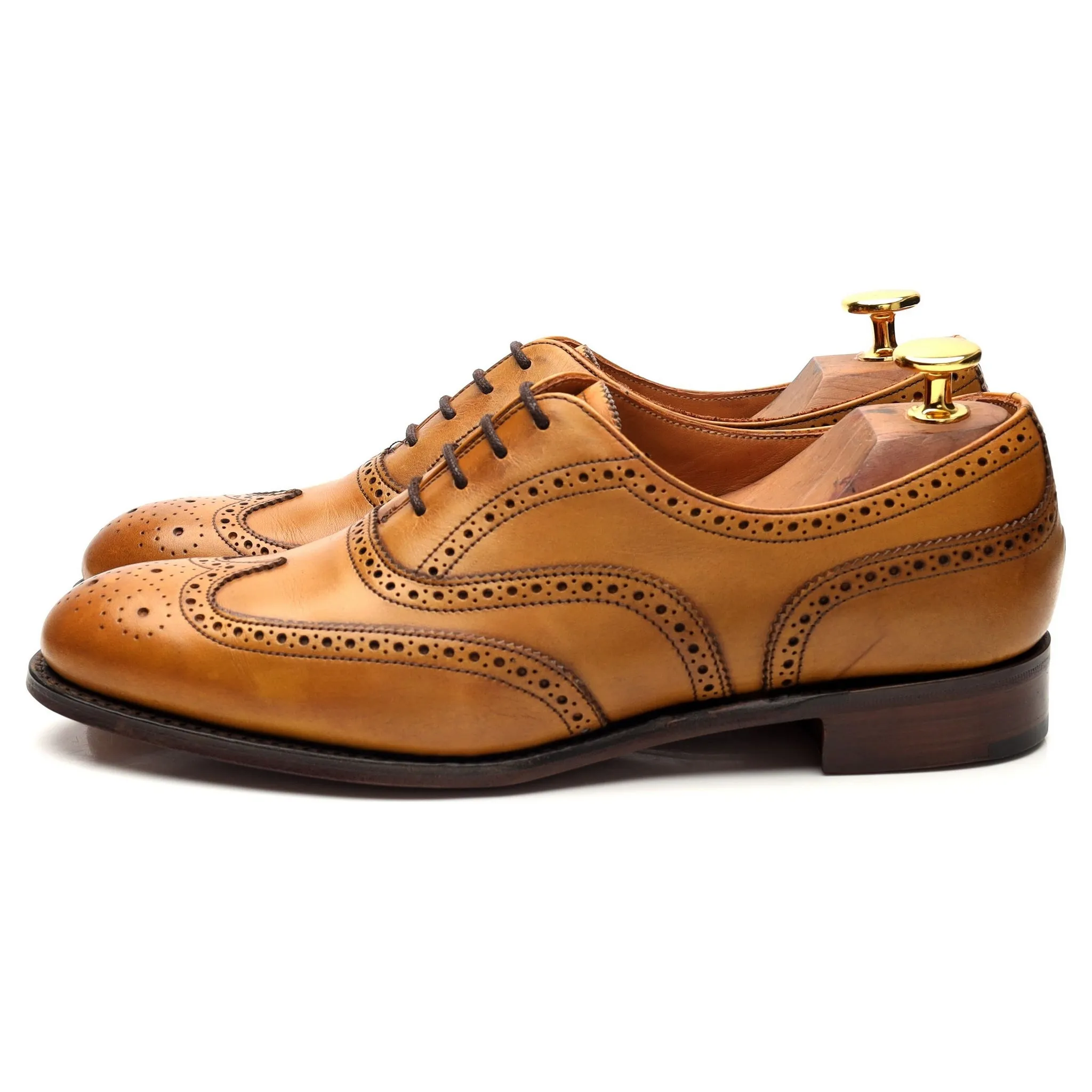 Women's 'Maisie' Tan Brown Leather Oxford Brogue UK 5 F