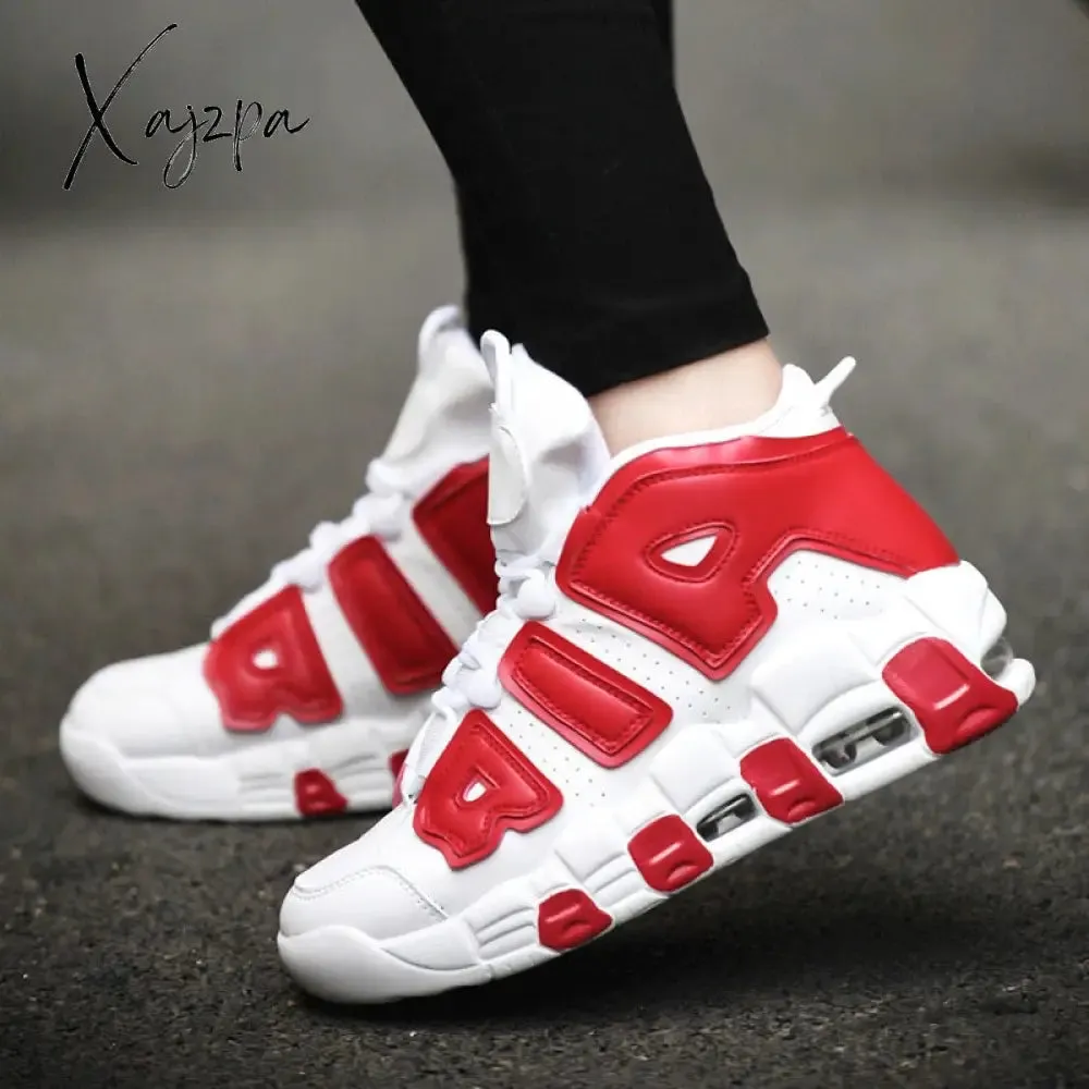 Xajzpa New Men Shoes Casual Sneakers High Top Air Basketball Tennis  Lace-Up Male Student Teens Light Breathable Running Lovers Travel