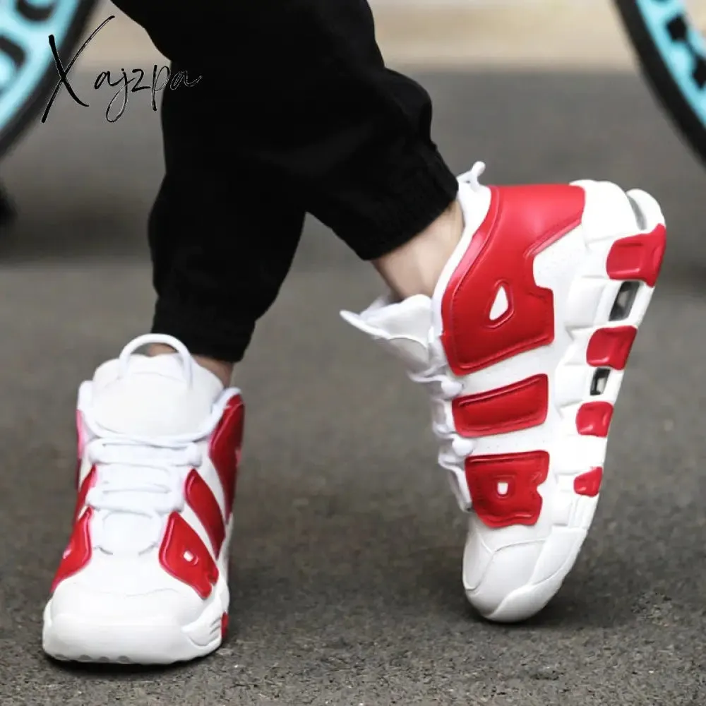 Xajzpa New Men Shoes Casual Sneakers High Top Air Basketball Tennis  Lace-Up Male Student Teens Light Breathable Running Lovers Travel