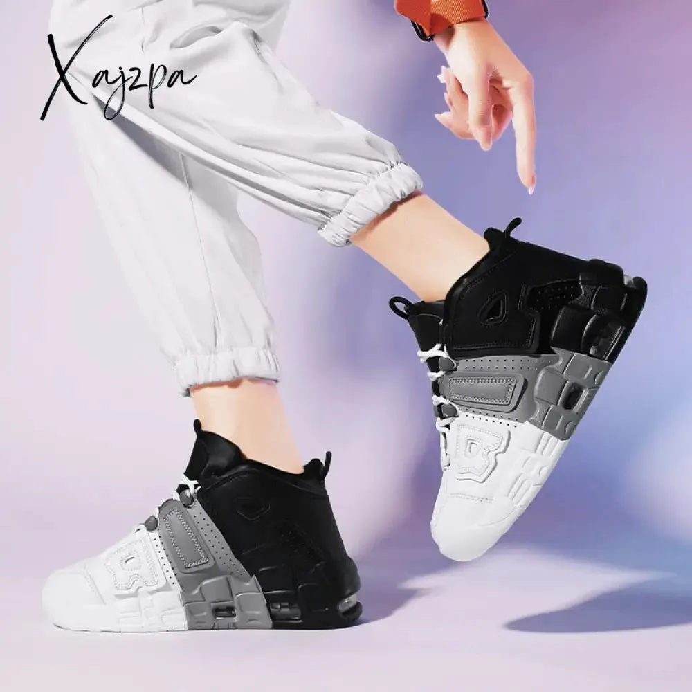 Xajzpa New Men Shoes Casual Sneakers High Top Air Basketball Tennis  Lace-Up Male Student Teens Light Breathable Running Lovers Travel