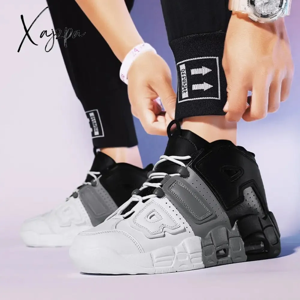 Xajzpa New Men Shoes Casual Sneakers High Top Air Basketball Tennis  Lace-Up Male Student Teens Light Breathable Running Lovers Travel