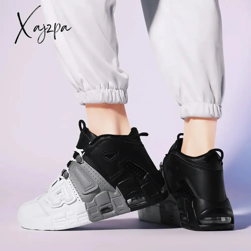 Xajzpa New Men Shoes Casual Sneakers High Top Air Basketball Tennis  Lace-Up Male Student Teens Light Breathable Running Lovers Travel